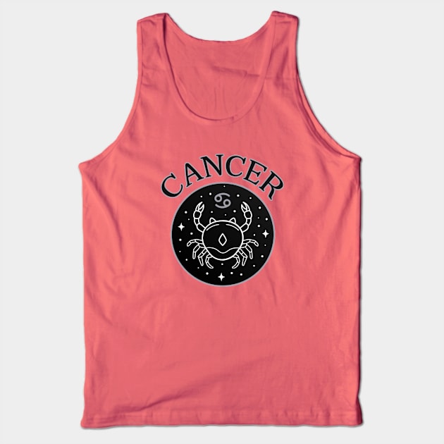 Cancer Star Sign Zodiac Horoscope Cheeky Witch® Tank Top by Cheeky Witch